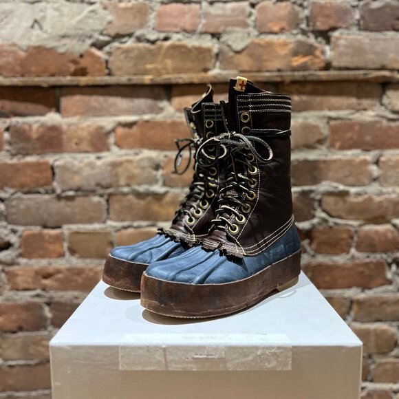 Visvim Decoy Duck Boot Alu-Folk – Blue/Brown – Size US 8 - Picture 2 of 10